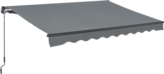 Zonnescherm / Luifel - 300 x 250 cm - Donkergrijs zonwering - luifel #8