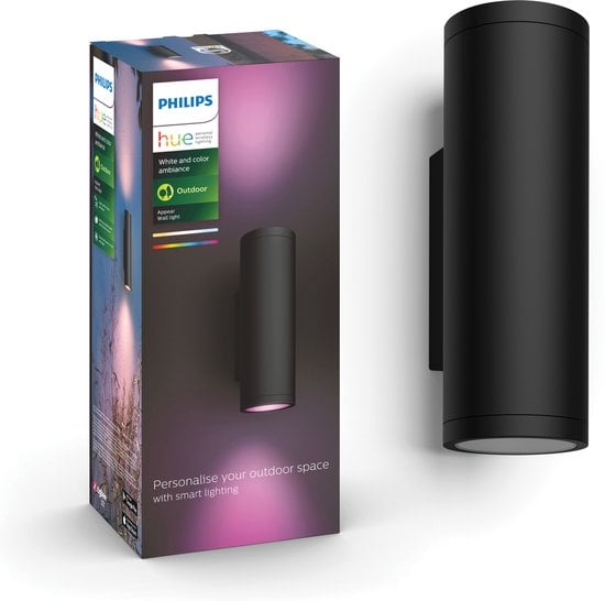 Philips Hue Appear muurlamp - wit en gekleurd licht - zwart - luifel #5