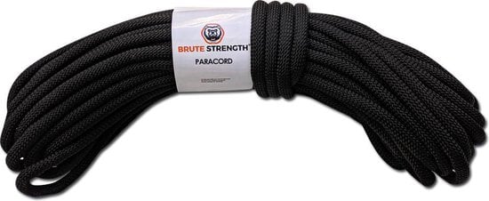 Paracord - Touw - 8 mm - 20 meter - Zwart - 920 kg trekkracht - nylon klimtouwen