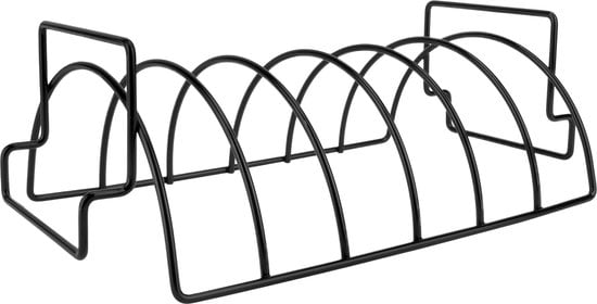Krumble Klemrooster - BBQ Spareribs rek - Vlees en Spare Rib rek - Rib rack - Spareribs houder - Omkeerbaar - Ovenrooster - BBQ accessoires - Metaal - Zwart - outdoor equipment #7